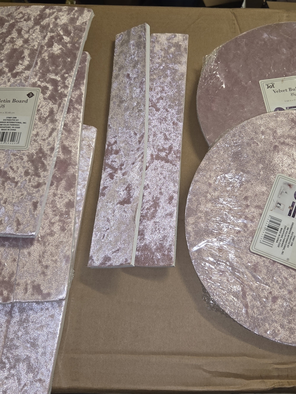 Velvet Bulletin Boards Blush Pink